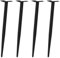 UJCHVHN Lot de 4 pieds de table coniques en acier Noir 72-73 cm