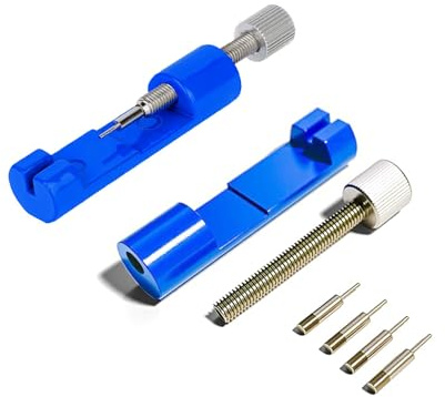 Pence & Moon Collective Watch Link Removal Kit, Watch Strap Removal Tool, Watch Link Remover Kit for Watches With a Quality Watch Link Removal Tool, 3 Extra Pins, Aluminum Spring Bar Remover, Blue