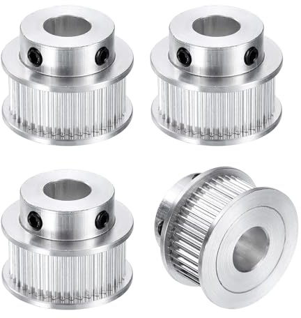 QUARKZMAN 4 Stück GT-2 40T Umlenkrolle 10mm Bohrung, Aluminium Zahnriemenscheibe 40 Zähne Passend Für 10mm Breite Zahnriemen Für 3D-Drucker