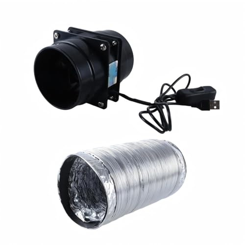 Sarini Quiet Inline Duct Fan With Variable Speed Controller, Speed Regulating Shed Duct Exhaust Air Ventilation