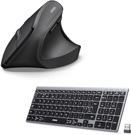 UGREEN Ergonomic Mouse Wireless Rechargeable Keyboard