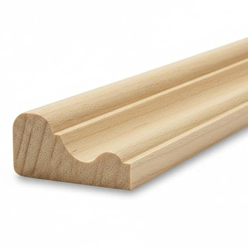 Solid Pine Panel Moulding (W) 28mm x (T) 15mm Smooth Softwood Trim for DIY Wall Panelling, Picture Frames, Shaker Panels, Wainscoting Paintable Moulding