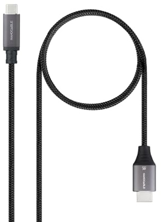NANOCABLE 10.15.5262 - USB-C zu HDMI 2.0 4K Konverterkabel, USB-C/M - HDMI/M, 1,8 m, schwarz