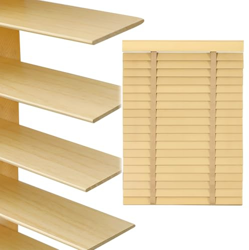Cedario Custom Wooden Venetian Blinds Window, Wooden Blinds for Windows with Light Control and Privacy, Faux Wood Venetian Blind Easy Fit for Bathroom Kitchen Bedroom Office
