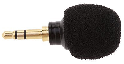 Universale Mini Microfono a Condensatore 3.5mm Jack per Registrazione Amplificatori Vocali Computer Portatili - Nero, Spina stereo 3.5mm