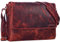 STILORD Umhängetasche aus Echtleder rot - 15 Zoll Laptoptasche - Vintage Messenger-Bag - Leder-Kuriertasche 'Oskar'
