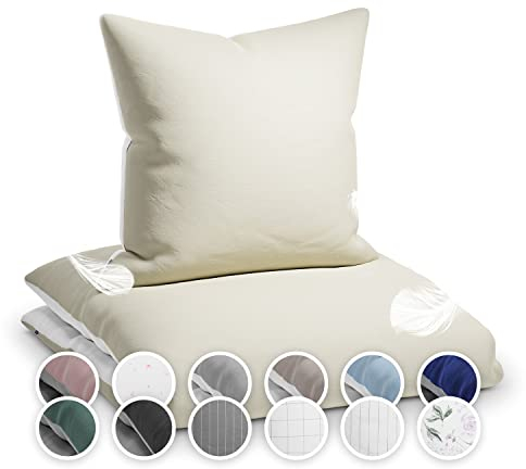 sleepwise Bettwäsche 135x200 Sommer Bettwäsche 2tlg - ÖKO-TEX, Traumhaft Weich, Atmungsaktiv, Bügelfrei & Knitterfrei, Bettbezug Set aus Mikrofaser mit 80x80 cm Kissenbezug