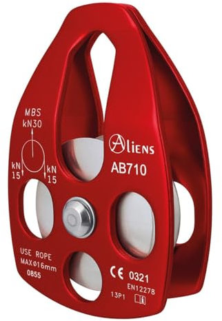 ALIENS Big Pulley Seilrolle, Farbe:Rot