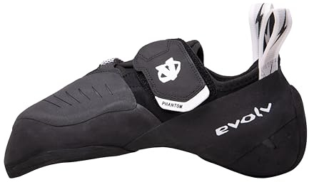 EVOLV Phantom - Zapatos de escalada en roca para escalada deportiva y escalada, Negro/Blanco, 38 EU