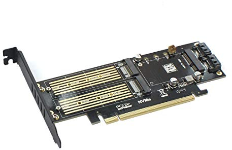 JEYI SK16-PRO NVME NGFF Adapter x16 PCI-E3 Full Speed M.2 2280 Aluminiumblech Wärmeleitfähigkeit Silikon Wafer Fan Cooling SSD