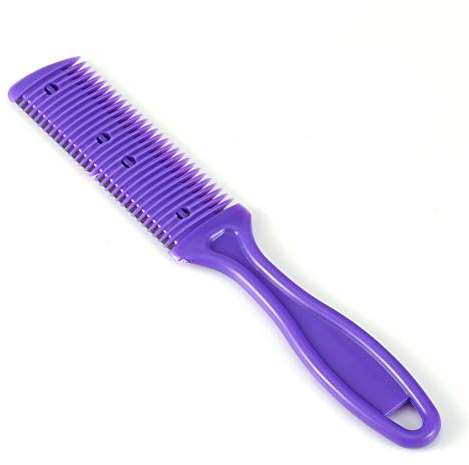 Peigne Tondeuse à Cheveux, Peigne à Double Cisaillement, Rasoir Pour Cheveux, Ciseaux De Coiffure, Tondeuse De Coiffure, FaçOnnage Professionnel Violet
