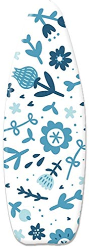 LBLZMS Housse de table à repasser en coton classique avec élastique et 4 clips pour les surfaces à repasser 120 x 45 cm, Convient pour planche à repasser 125 x 40 cm