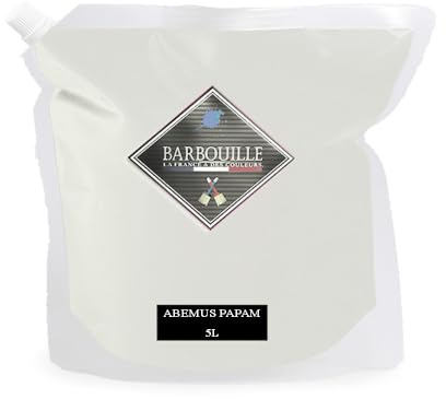 Peinture Blanc Fumé Acrylique Abemus Papam - Aspect Velours - Peinture Mur, Plafond & Boiserie - Lessivable - Séchage En 30 min - COV A+ - Fabriquée En France - 5 L - BARBOUILLE
