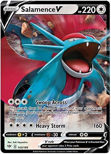 Pokemon Salamence V - 143/189 - Ultra Rara Oscuridad Ablaze