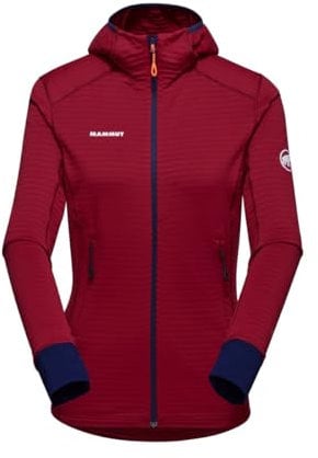Mammut Damen Taiss Light ML Hoodie Jacke, Blood red-Marine, L