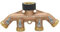 SéParateur De Tuyau，Voies Distributeur Laiton 3/4 filetage 4 voies Tapis de jardin Tuyau d'eau Tuyau d'eau 4 voies Splitter Femelle 3/4 Vanne d'irrigation 1Pcs (Color : A)