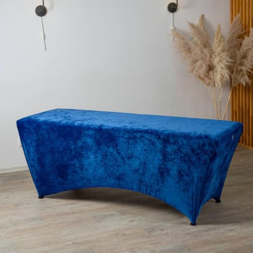 Untitled Verlängerter Liegenbezug für Massagebett | Bezug | Velours | Spannbetttuch für alle gängigen Kosmetikliegen Massageliegen Couches (Blau, 70 x 190 cm)