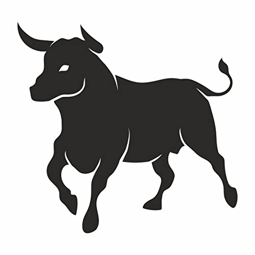A.M.A shop Aufkleber Toro, Modell: 7, Farbe: Schwarz, PVC, für Wandaufkleber, Auto, Motorradhelm, Wohnmobil