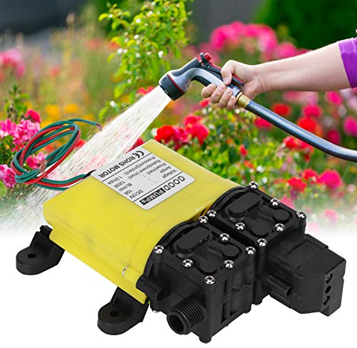 Pompa per idropulitrice, 12V 120W 8L Pompa ad alta pressione a membrana con connettore in rame Pompa automatica per iniezione d'acqua per irrigatori da giardino, prati