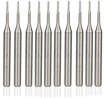 Argerrant 10pcs 0.5-0.7mm PCB-Maschine Schaftfräser Set CNC-Maschine Fräser HM-PCB-Fräser (Größe : 10pcs 0.5mm)