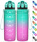 Coolfel Botella agua Niños 500ml/700ml/1l/1,5l/2l Botella agua Deporte, Reutilizable Botella agua Motivacional sin BPA, sin Fugas, para Gimnasio, Gym, Deportiva, Bicicleta, Running