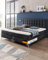 WELCON Boxspringbett | Hotelbett Rockstar 180x200 cm H2, H3, H4 und H5 (H5 ab 110 kg, schwarz)