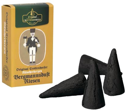 Original Crottendorfer - Riesen Räucherkerzen - Duft: Bergmannsduft - Menge: 4 Stück - Größe: XL - Made in Germany