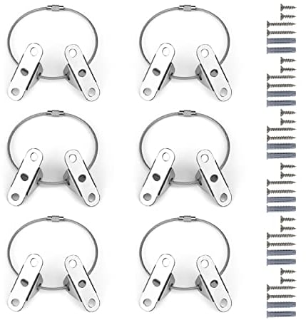 HASLED 6 Stück Kippsicherung Möbel, Möbel Kippsicherung Schrauben mit Wandanker, Wandbefestigung Schrank Kippsicherung, für Möbel, Schrank Regal