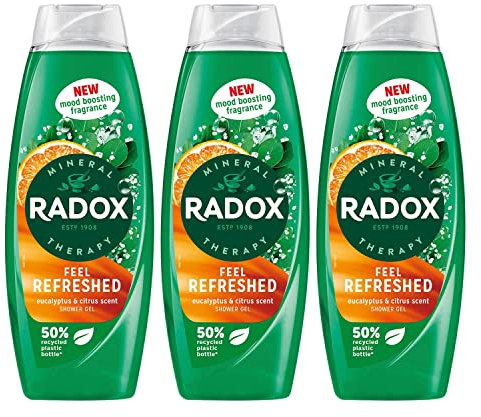 Radox Mineral Therapy Feel Refreshed Shower Gel with Eucalyptus & Citrus Scent - 675 ml (Pack of 3)