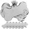 VILLFUL 10stücke Edelstahl Hundemarken Im Knochenformat Personalisierte Hundetags Für Haustiere Rostfrei Und Stabil Für Hunde Und Katzen Mit Gravurmöglichkeiten Für Id