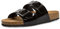 MARCO TOZZI Damen Pantoletten aus Leder Lack, Schwarz (Black Patent), 39 EU