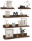 RLAVBL 60CM Étagères Murales Flottante en Bois, Lot de 5 Tablettes Murales Marron pour La Chambre, Le Salon, La Cuisine et Le Bureau