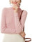 DISSA Pull Cachemire Femme Col Roulé Rose Solide Couleur Tricoté Mince Manches Longues Fin Pull en Cachemire et Laine,36,SPR2263