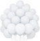 Weiße Luftballons, 50 Stück, 12 Zoll Matt Weiß Luftballons, Weiße Latex Helium Ballons Für Frauen Mädchen Kinder Für Weißes Thema Geburtstagsfeier Vorschlag Abschlussfeier Babyparty Hochzeitsfeiern