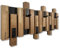 Patère murale, en bois de chêne, design à lamelles, noir, moderne, naturel, 2 dimensions, 60 cm