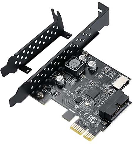 Front-Panel-Adapter USB 3.2 Gen1 (5 Gbps) – Typ-E Key A & USB 3.0 20-Pin – Plug-and-Play für Win10/11/Linux