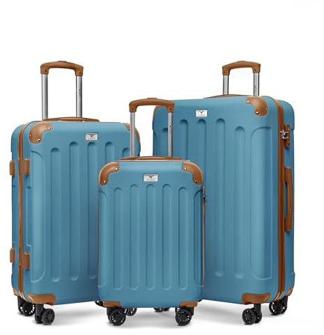 LUGG Travel Suitcase Set - Skywander 3-Piece Hard Shell Luggage, 20 24 28 Strong & Lightweight with Secure TSA Lock, Smooth 360° Wheels & Resilient Handle - Airline Approved