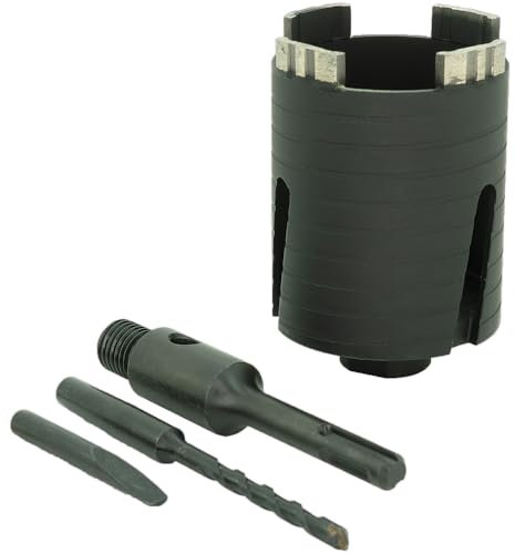 WEFARU Diamant Dosensenker Ø 68 mm mit M16-Aufnahme + SDS Plus Adapter & Zentrierbohrer - 80mm Nutzlänge - Dosenbohrer für Mauerwerk, Kalksandstein, Ziegel, Poroton, uvm. - Profi Diamant Bohrkrone