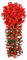 TianWlio Künstliche Pflanzen Grünpflanze Balkonpflanzen Hängender Hängekorb-Strauß, Violette Blumen-Hängegirlande, Glyzinien-Orchideen-Wand, künstliche Blumen, Künstliche Blumen zum (Red, One Size)