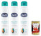 Neutro Roberts, Deodorante Asciutto Spray Iris und Mandel, Ohne Alkohol und mit Rockalaun, Anti-Schweiß-Geruch, Deodorant Unisex 3x 150ml + Italian Gourmet polpa 400g