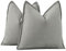 Madizz 2er Set Schlicht Chenille Kissenbezügen Weiche dekorative Kissenbezüge für Sofa Schlafzimmer Kissenhülle Grau 45x45 cm Quadrat
