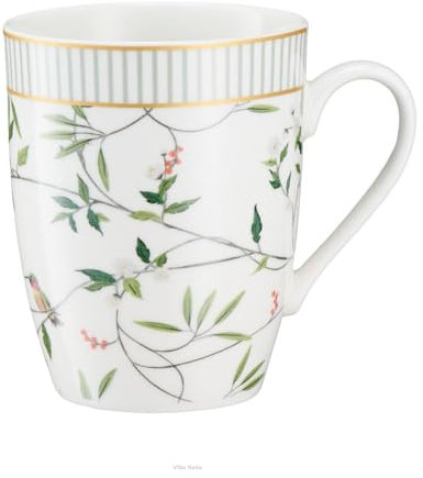 VILLA ITALIA - Porzellan Becher NORIKO WHITE - Weiss Kaffeebecher- Elegant Teebecher - Weiß Gerichte - Handmade Tafelservice - Hochwertiges Becherset - Cappuccino Becheren - Tee - Kaffee