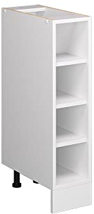 Vicco Küchenregal R-Line, offener Küchenschrank, Weiß/Weiß, 20 cm, AP Eiche