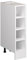 Vicco Küchenregal R-Line, offener Küchenschrank, Weiß/Weiß, 20 cm, AP Eiche