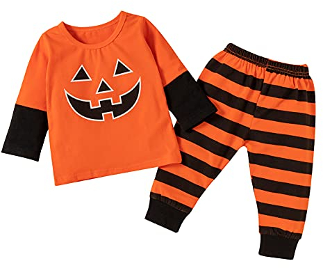 Baby Halloween Kostüm - Cartoon Print Halloween Strampler Baby Mädchen Fledermaus Kostüme Kürbis Geist Kostüm Halloween Kürbis Hoodie Kleinkind Halloween Dress Up