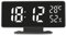 Green Blue GB395 Digitaler Wecker mit Thermometer- und Hygrometerfunktion, 3 Alarme/Snooze Funktion, Digitaluhr mit Temperaturanzeige und Luftfeuchtigkeitsanzeige