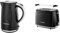 Russell Hobbs Eden Schwarz Frühstücksset: Wasserkocher 27361-70 + Toaster 27371-56