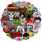 100 Stück Wasserdichtes Sticker Set Rockband Sticker Punk Aufkleber Gepäck Skateboard Notizbuch Aufkleber