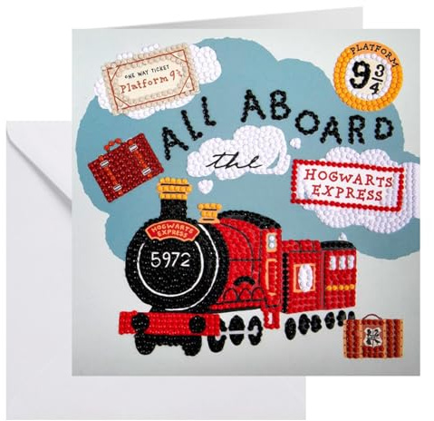 CRYSTAL ART All Aboard The Hogwarts Express Harry Potter Karte, 18 x 18 cm