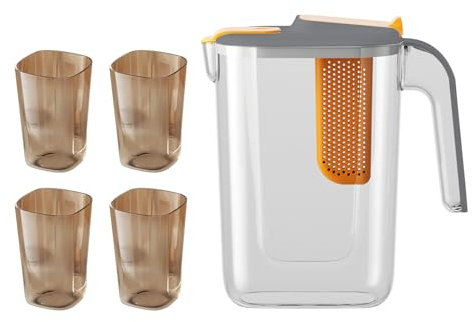 HUANGING Pichet d'eau de qualité alimentaire avec filtre distributeurs de boissons pour les fêtes